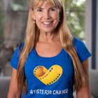 royal blue Artists for Change T-shirt