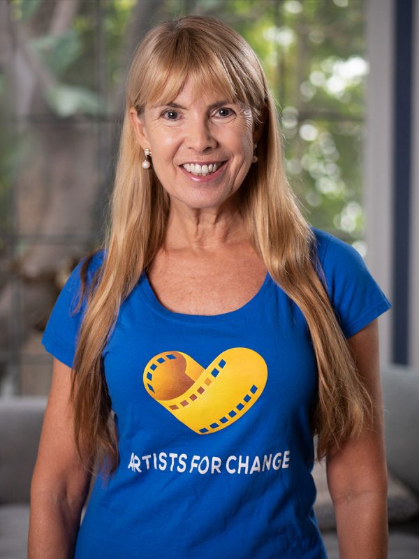 royal blue Artists for Change T-shirt